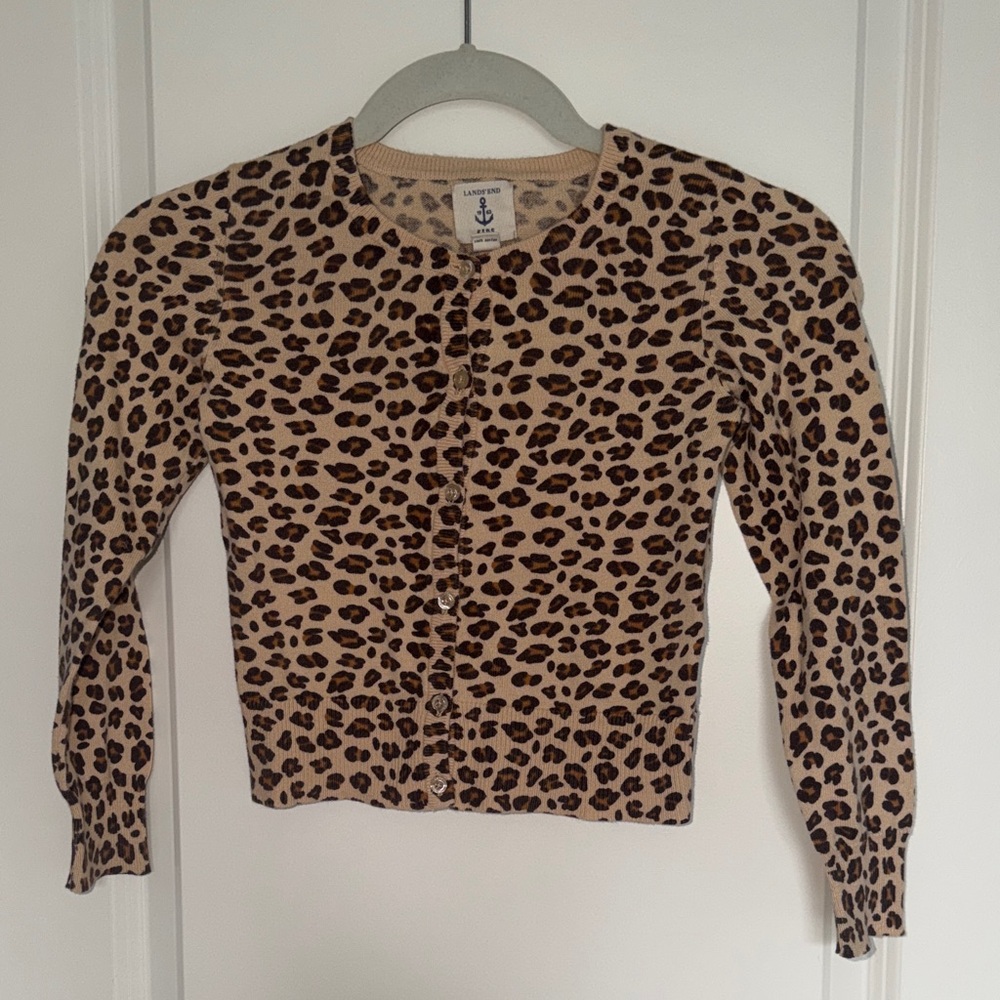 Lands' End Kids' Animal Print Sweater 🐆